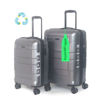 rPET Suitcase recycled PET bottles hardside luggage
